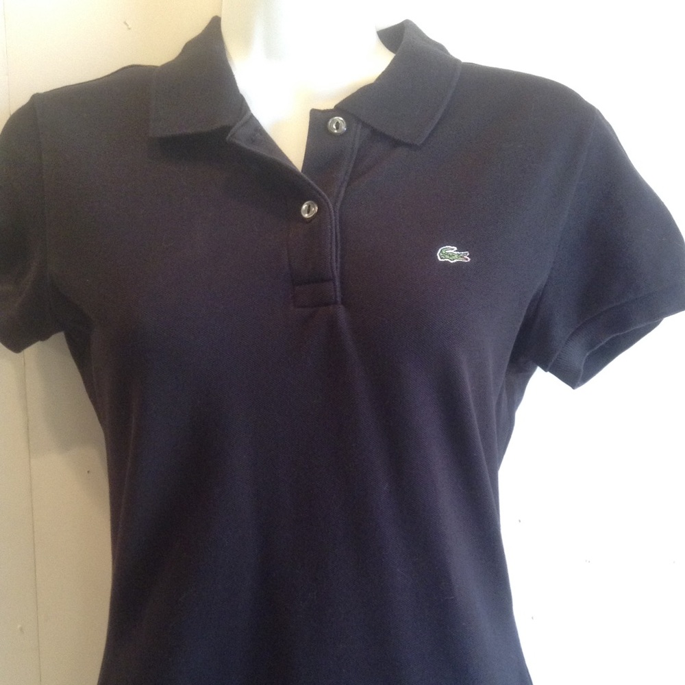 Lacoste women's Black fitted polo